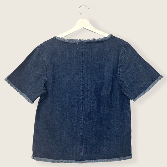 Maeve - Frayed Edge Denim Top - Medium - Picture 6 of 10